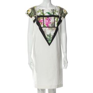 Class Roberto Cavalli Floral Accent Cotton Dress